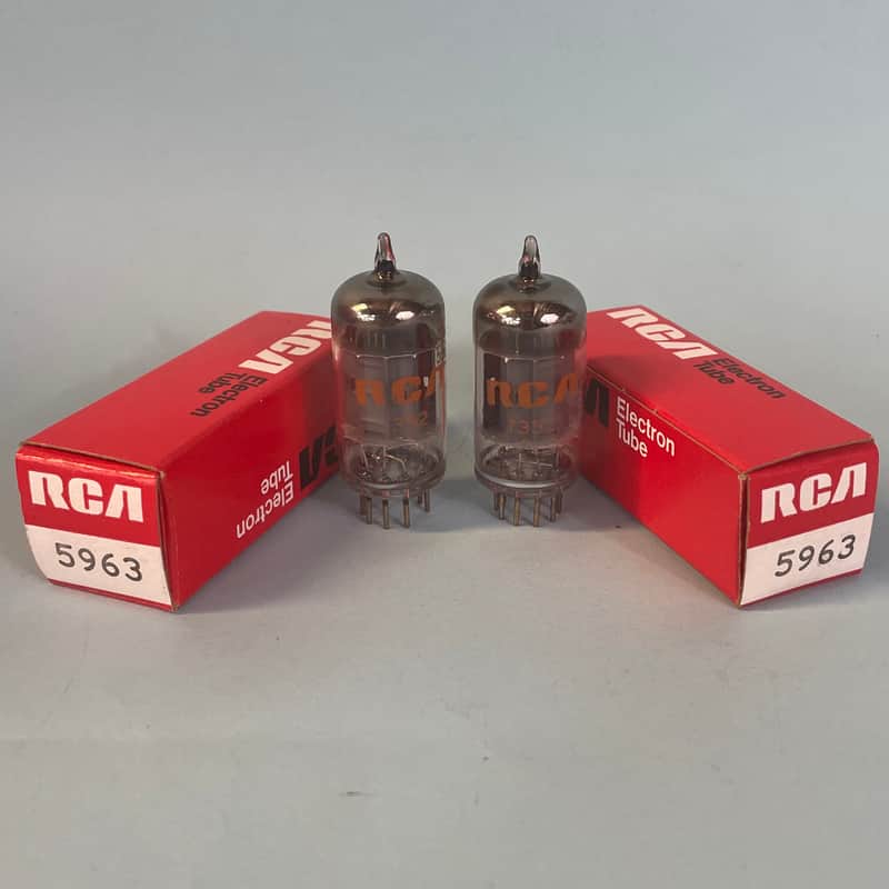 1973 RCA 5963 12AU7WA ECC82 (X2) Matched Pair Vintage 1970s Preamp Tubes! T221 image 1