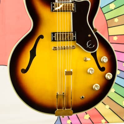 Epiphone Sheraton Frequensator Semi-hollowbody Electric Guitar - Vintage Sunburst, Gig Bag image 6