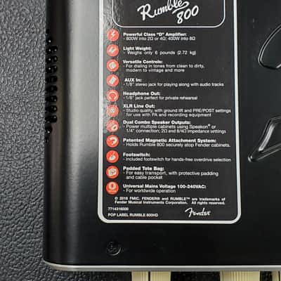 Fender Rumble 800 HD 800-Watt Bass Head image 4