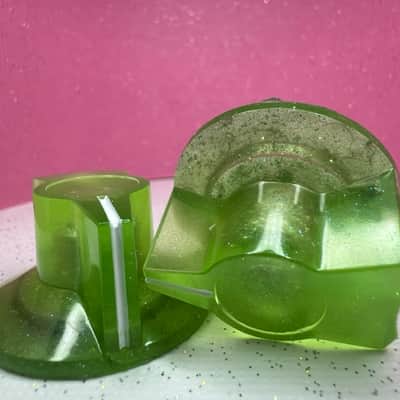 Knobably Moog Style Pointer Knobs - Lime Glow in the Dark (Green) (Set of 2) image 3