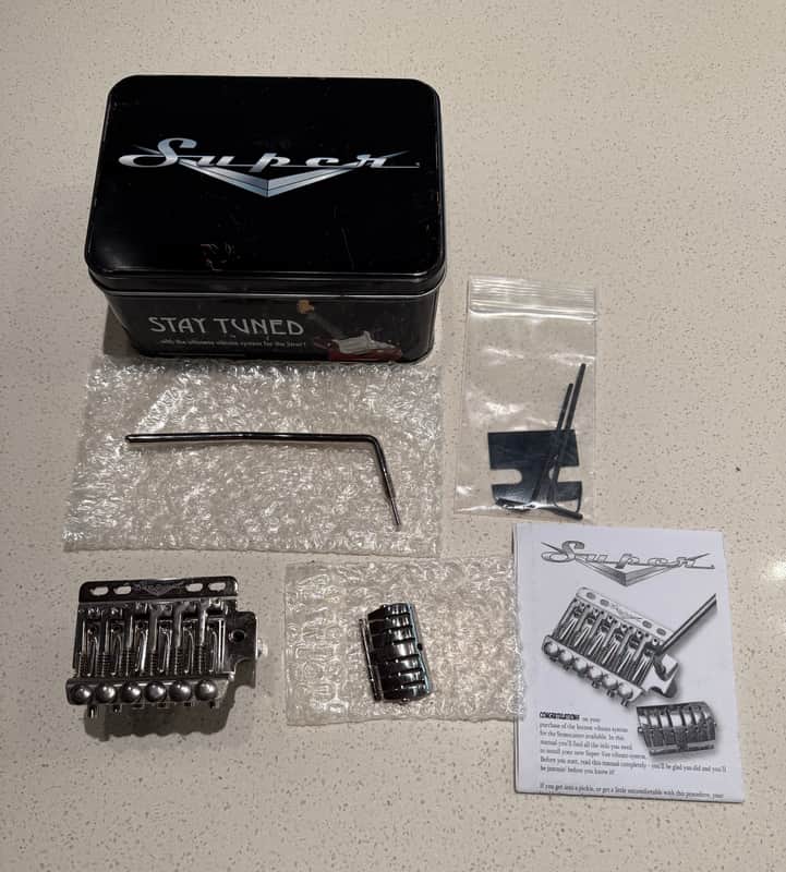 Super-Vee Double Locking Tremolo for Strat 2000’s - Chrome image 1