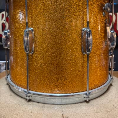 Slingerland 15x11" Snare Drum 1970s - Gold Sparkle image 6