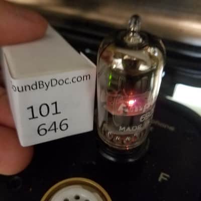 Amperex Matched Pair (2) 6922 tNOS AT1000 TESTED Vacuum Tubes Rare D getter PQ Premium Quality USA Gold Pins E88CC dual triode 1958-1961 image 8