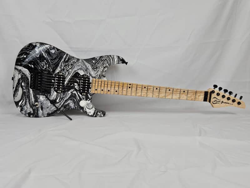 Funk Guitars USA SS Series 2025 - B/W Swirl Duncan Pickups Gotoh Floyd Rose Superstrat Guitar image 1