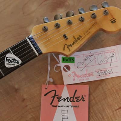 Fender Custom Shop 1959 Relic Stratocaster Olympic White Tortoiseshell Rosewood Neck image 5