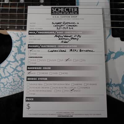 Schecter USA Custom Shop Sunset Extreme-6 Glacier Crackle 6-String Electric w/ Case (2025) image 5