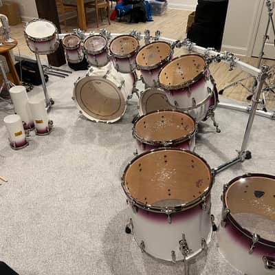 Pearl Masterworks - Mike Portnoy Mike Mangini Custom Piano White Purple Fade Lacquer image 3