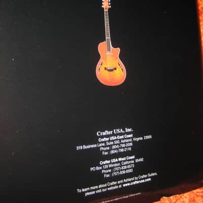 Crafter Acoustic Guitar Catalog Mint From 2007 39 Pages w/ Price List and Special Flyer image 2