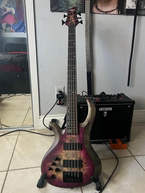 Schecter Riot-5 Left-Handed 2019 - Present - Aurora Burst image 1