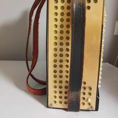 Rare Antique German Accordion Meinel & Herold Klingenthal + Original Solid Case image 9