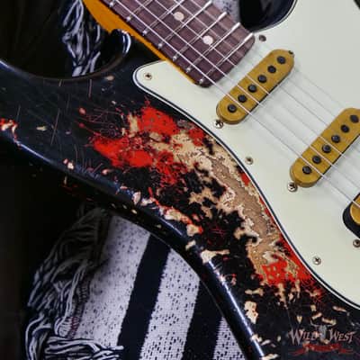 2026 Fender Custom Shop Black Lightning Stratocaster Floyd Rose HSS Rosewood Board Heavy Relic Candy Tangerine 8.05 lbs image 9