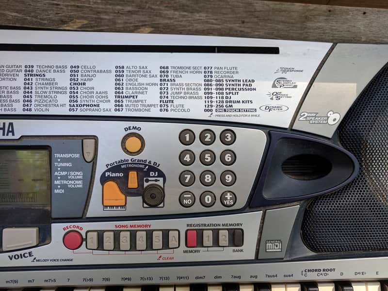 Yamaha PSR-280 Portatone Electronic Keyboard, 61 Keys, 6 Track