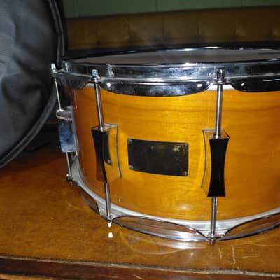 Pork Pie 7" X 14" Cherry/Bubinga Snare Drum with Beato Pro 1 Snare Bag image 2