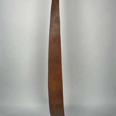 Vintage Handmade Wide Leather Guitar Strap – Brown 41” x 4” image 5