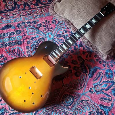 Repaired Husk 1992 Ebony Board Gibson Les Paul Studio Lite Body and Neck, Vintage Sunburst image 3