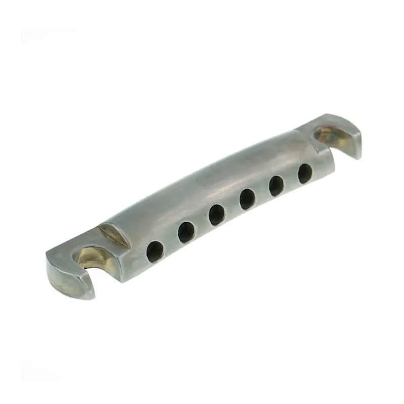 Faber TP-59NA Aged Nickel Vintage Spec Pure ALU Stop Tailpiece image 1