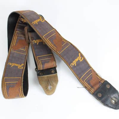 1970s Vintage Fender Legacy Monogrammed Leather Guitar Strap w/Metal Buckle image 2