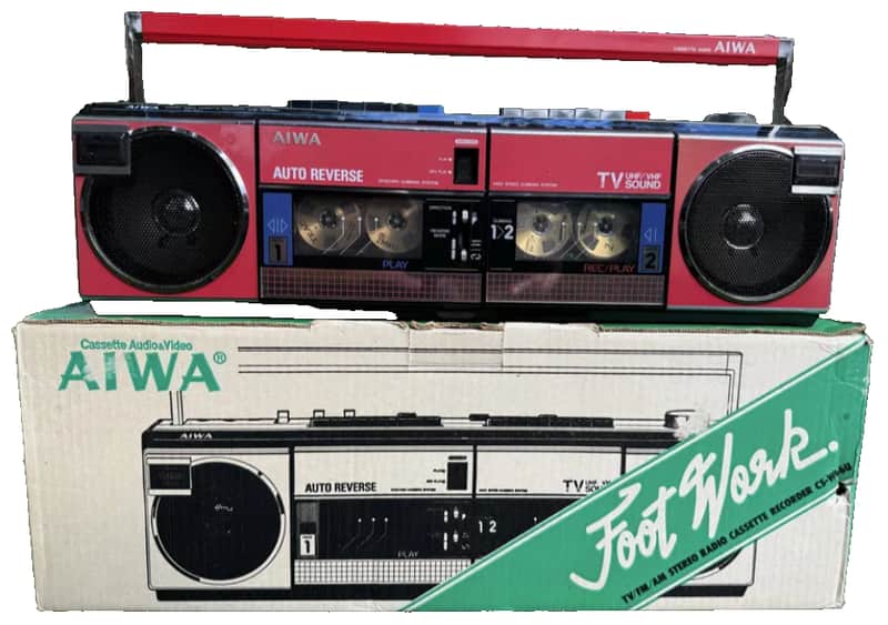 AIWA CS-W66U Rare Vintage Cassette Deck Boombox Retro Japan Serviced Warranty image 1