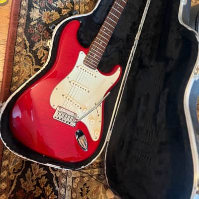 Fender American Deluxe Stratocaster 2000 - Transparent Red image 2
