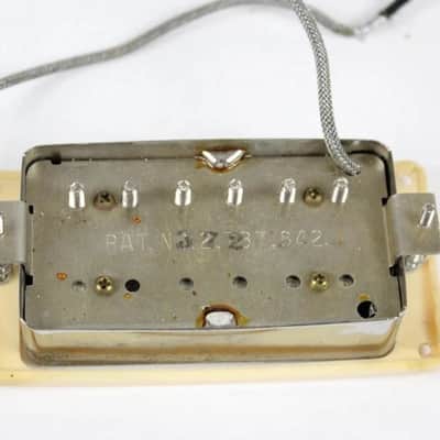 1985 Vintage Gibson Tim Shaw PAF Humbucker ~NECK~ Pickup Chrome USA PAT NO 1980s image 4