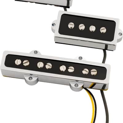 Genuine Fender American Cobalt Chrome P/J Bass Pickup Set, 099-2377-000 image 1