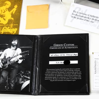 2025 Gibson Custom Shop JIMMY PAGE EDS-1275 Double Neck 1969 Reissue Cherry Signature Model image 4