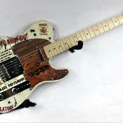 Custom Crackle Painted And Upgraded Fender Squier Telecaster With Graphics image 6