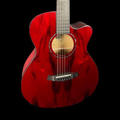 Tanglewood Azure TA4CERD Electro-Acoustic Guitar Shimmer Red Gloss image 2