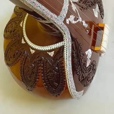 Shreeom Handicraft Female Tanpura Indian teak Wooden Female Tanpura Musical Instruments Standard Tuning Amazing Sound Gift For Professional Player and Beginners image 5