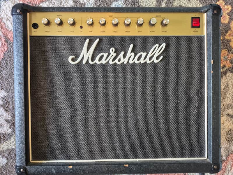 Marshall 5210 50-Watt 1x12" Solid State, 2 Channel Guitar Combo 1980s Black image 1