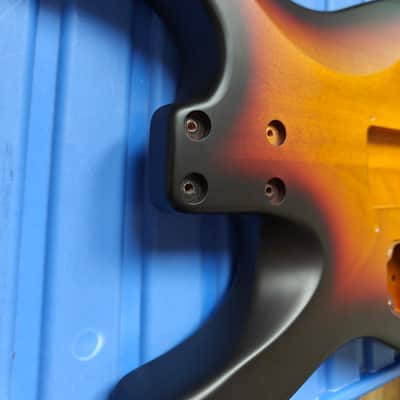 BODY EART EYP-Omni24, Modern ST Style 6 Strings, Roasted #2Book-match Mahogany Solid Bady,24 Stainless Steel Frets image 6