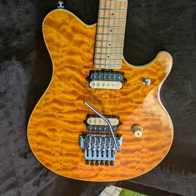 1993 Ernie Ball Music Man Edward Van Halen Signature - Amber Quilt Top / Byrds Eye Maple Neck image 9