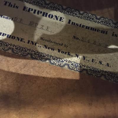 Epiphone De Luxe Acoustic Arch Top 1946 Sunburst image 7