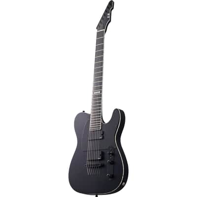 ESP E-II T-B7 Baritone Electric Guitar - Black Satin image 4