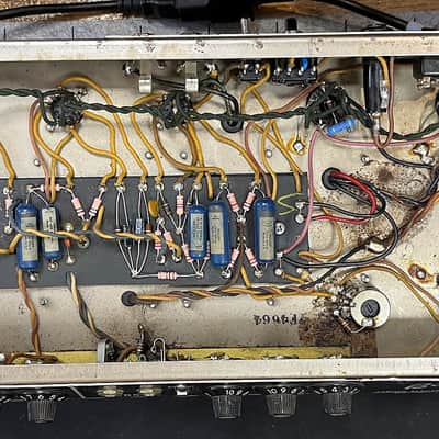 Fender 1964 Bassman Head AA864 and Bandmaster 2x12 Cab image 9