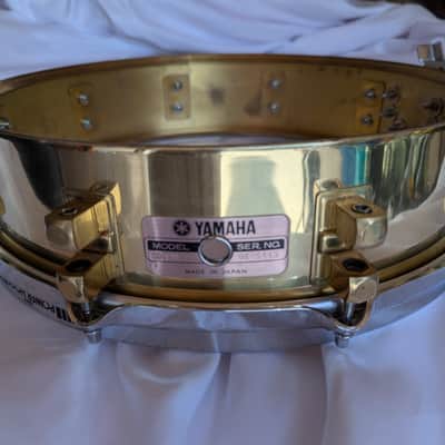 Yamaha SD-493 14x3.5" Brass Piccolo Snare Drum 1987-1996 - Brass image 2