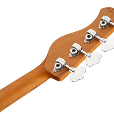 Sadowsky MetroExpress 21-Fret Vintage J/J Bass, Morado Fingerboard, Fretless With Lines, 4-String - Solid Black High Polish image 8