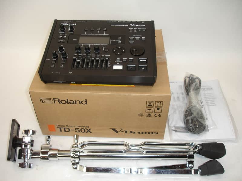 Roland TD-50X V-Drums Sound Module w/ PDS-20 Stand & Box image 1