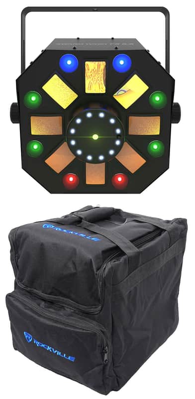Chauvet DJ Swarm Wash FX ILS RGBAW+UV LED DMX Derby/Laser/Strobe Light+Carry Bag image 1