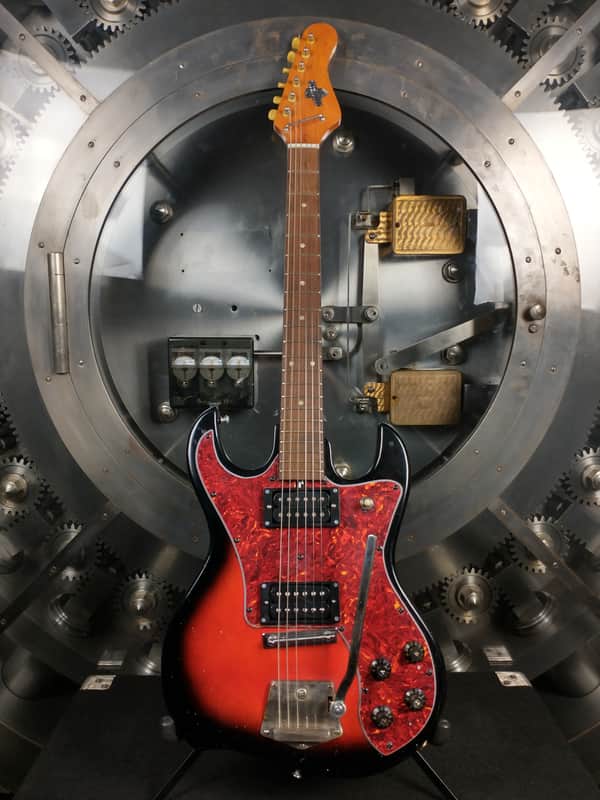 Modified Teisco Partscaster Red Burst Electric Guitar image 1