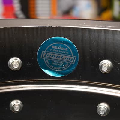 Vintage 1984 USA LUDWIG Lud-A-Loy 6.5x14" Aluminum With Bow Tie Lugs Snare Drum image 3