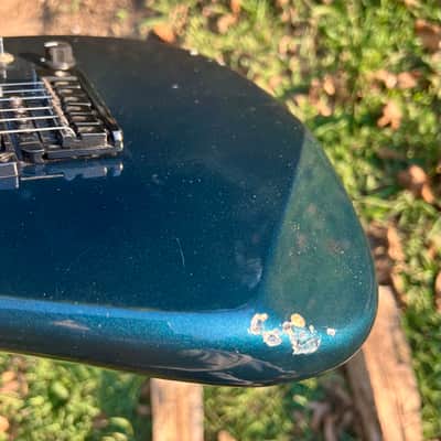 Vintage 1985 Kramer Striker 200ST Guitar with ESP Flicker Tremolo in Midnight Blue image 9