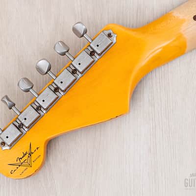 2023 Fender Custom Shop Limited Edition 1957 Stratocaster Relic Faded Daphne Blue w/ Case, COA, Tags image 5