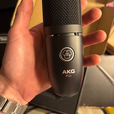 AKG P120 General-Purpose Medium Diaphragm Cardioid Condenser Microphone (W/SHOCK MOUNT) 2010s - Black image 3