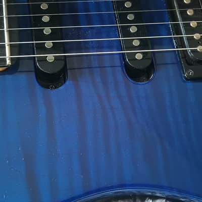 RARE! Fender Deluxe FMT Stratocaster 2004 - Blue Flame top image 10