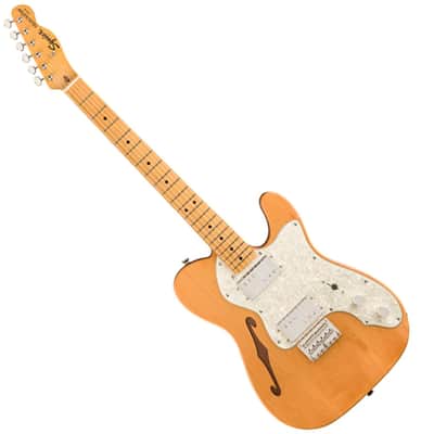 Mint Squier Classic Vibe '70s Telecaster ThinlineÂ®, Maple Fingerboard, Natural - 0374070521 Bundle w/ 12-Pack Guitar Pick and Liquid Audio Polishing Cloth image 5