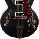 Ibanez AF75G Artcore Hollowbody Electric Guitar, Walnut Fingerboard, Black Flat