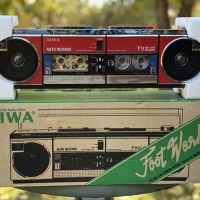AIWA CS-W66U 👉MINT Rare Vintage Cassette Deck Boombox  Japan Serviced Warranty MINT image 9