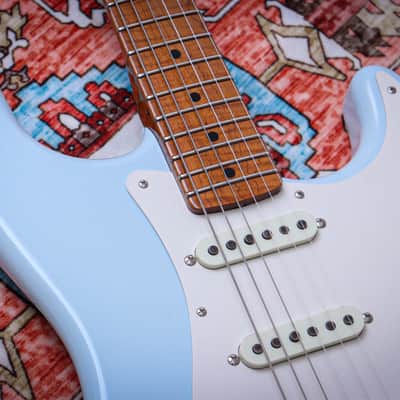 FENDER USA Custom Shop 50's Ltd Roasted Closet Classic Stratocaster "Sonic Blue + Roasted Maple" (2025) (Reserved) image 7