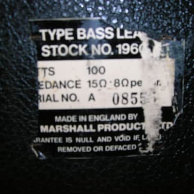 1973 100 WATT MARSHALL STACK image 10